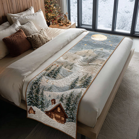 Cabin Christmas Quilted Bed Runner NCU0DV8899