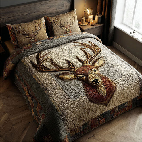 Cabin Comfort 3-Piece Quilted Bedding Set NCU0DK11904