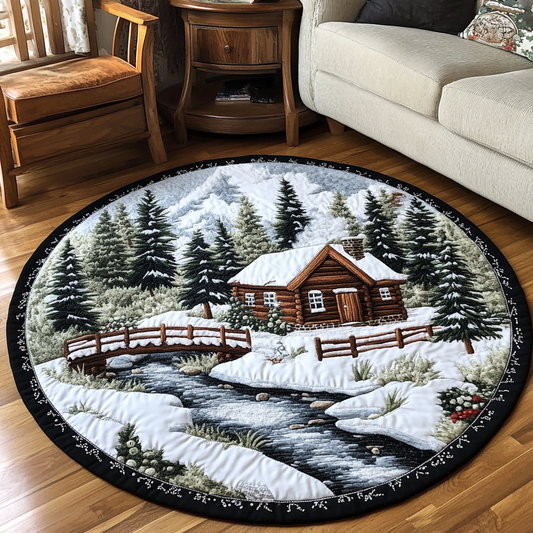 Cabin Comfort Quilted Round Mat NCU0DK4761