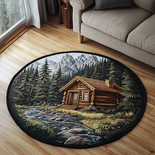 Cabin Comfort Quilted Round Mat NCU0DK4808