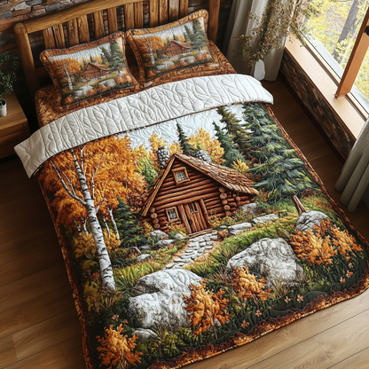 Cabin Comforts 3-Piece Quilted Bedding Set NCU0DV2708