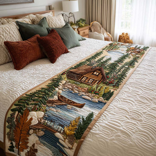 Cabin Cozy Haven Quilted Bed Runner NCU0NT8688