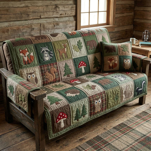 Cabin Creatures Quilted Sofa Cover NCU0NT12559