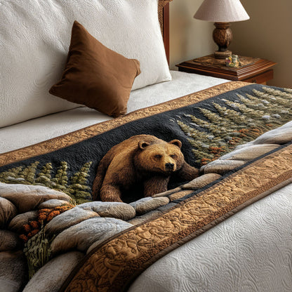 Cabin Creek Grizzly Quilted Bed Runner NCU0PT9790