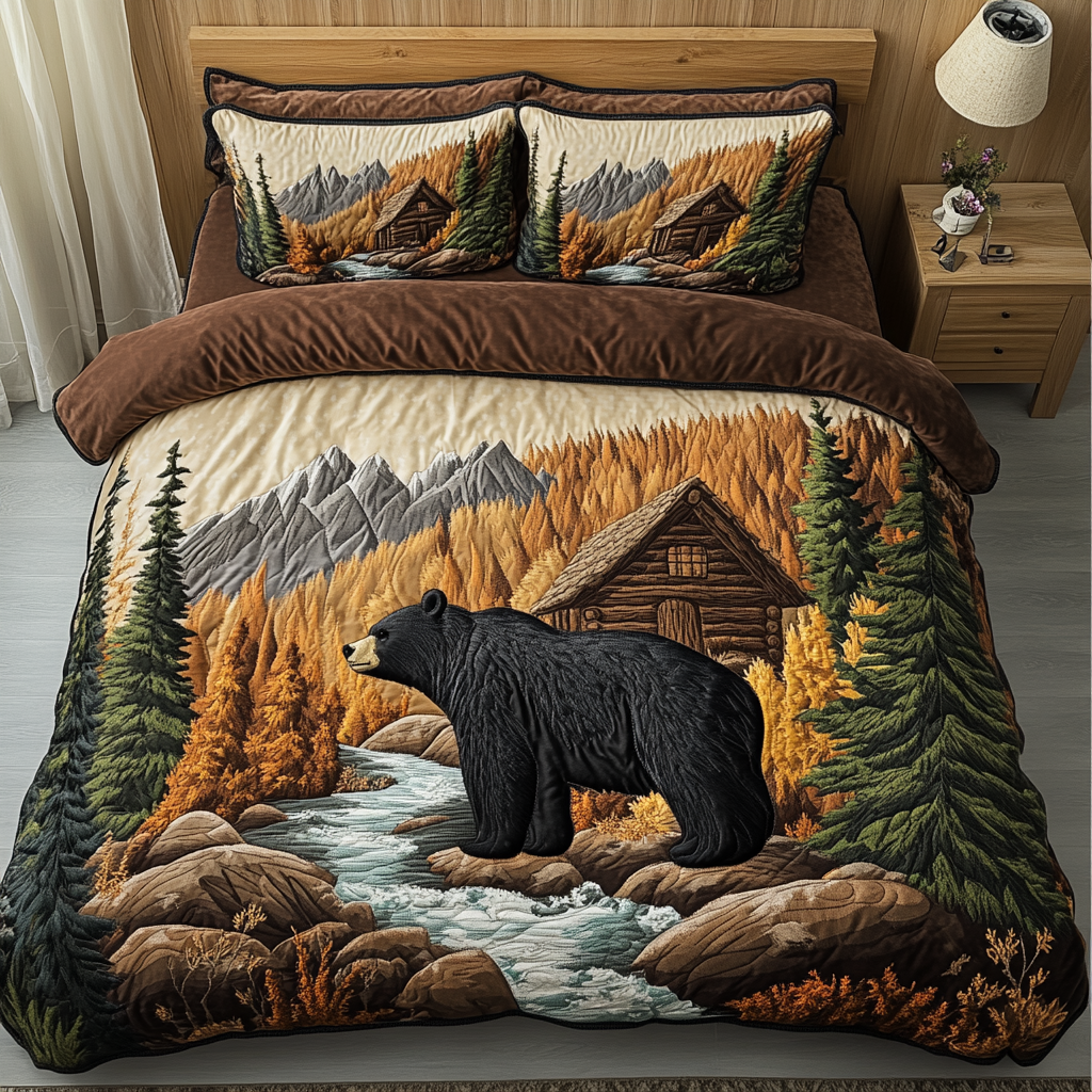 Cabin Dreams 3-Piece Quilted Bedding Set NCU0VH4090