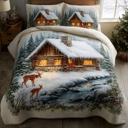 Cabin Glow 3-Piece Quilted Bedding Set NCU0DK11296