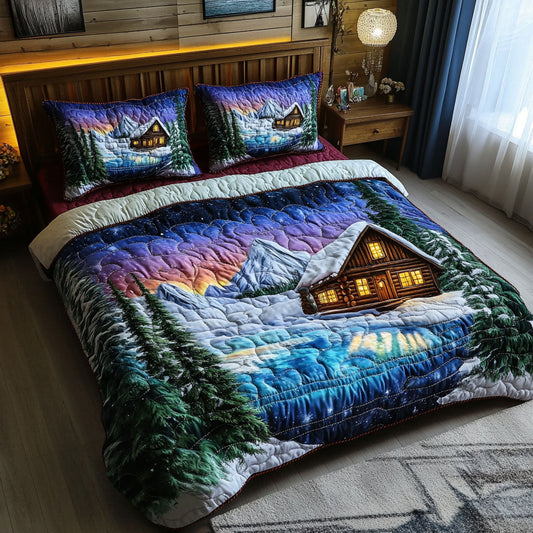 Cabin Glow 3-Piece Quilted Bedding Set NCU0NT5770