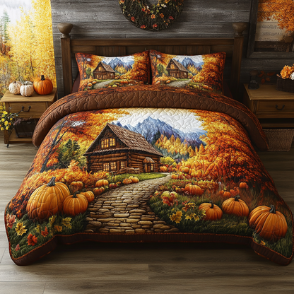Cabin Glow 3-Piece Quilted Bedding Set NCU0VL2847