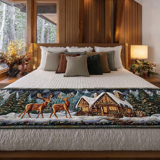 Cabin Heartbeat Calm Quilted Bed Runner NCU0NT8691
