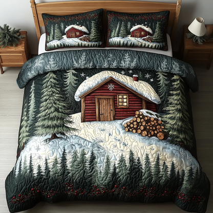 Cabin Magic 3-Piece Quilted Bedding Set NCU0DK11076