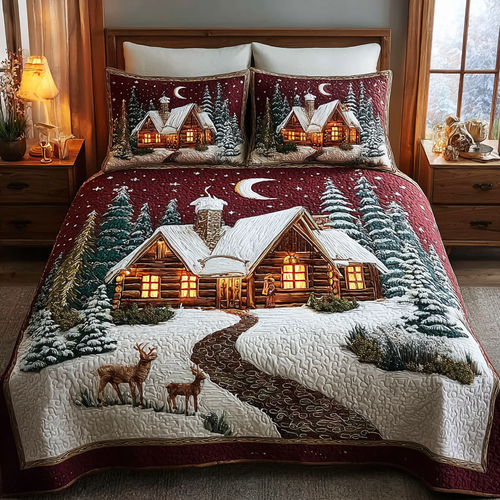 Cabin Magic 3-Piece Quilted Bedding Set NCU0DK11158