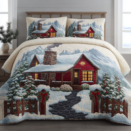 Cabin Magic 3-Piece Quilted Bedding Set NCU0DK11297