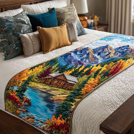 Cabin Mountain Air Quilted Bed Runner NCU0NT8693