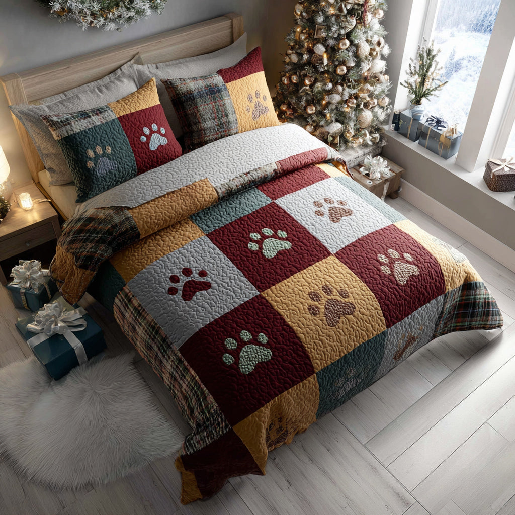 Cabin Paw 3-Piece Quilted Bedding Set NCU0HH1528