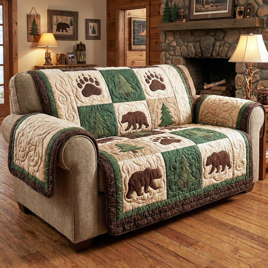 Cabin Paw Quilted Sofa Cover NCU0TV1632