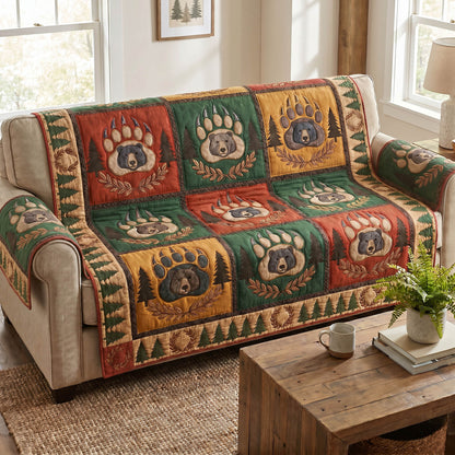 Cabin Paws Quilted Sofa Cover NCU0TD2806