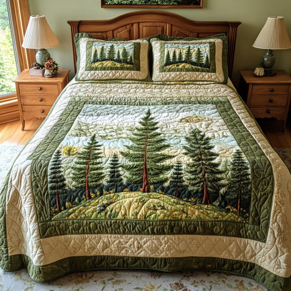 Cabin Pines 3-Piece Quilted Bedding Set NCU0DV9544