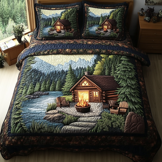 Cabin Retreat 3-Piece Quilted Bedding Set NCU0VL2593