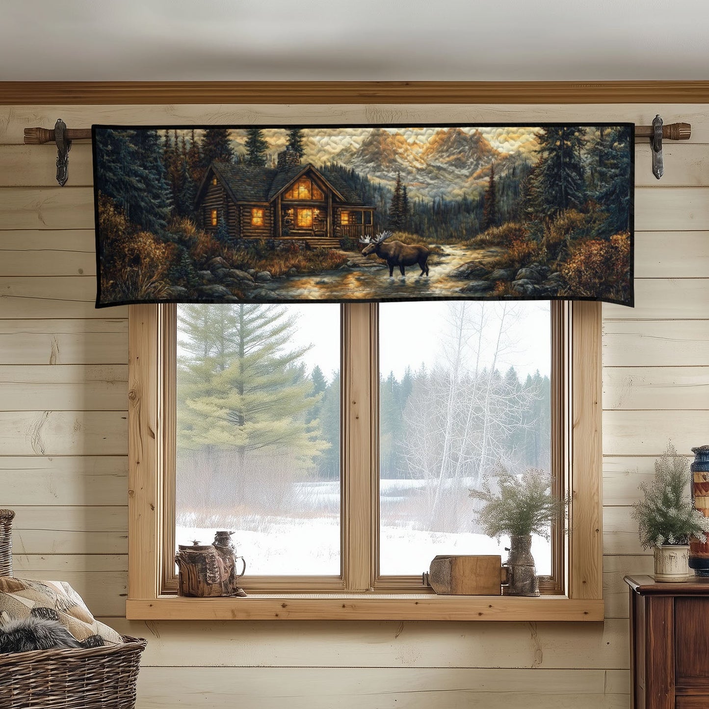 Cabin Retreat Elegance Quilted Valance NCU0PT4373