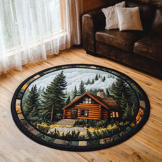 Cabin Retreat Quilted Round Mat NCU0NT3835
