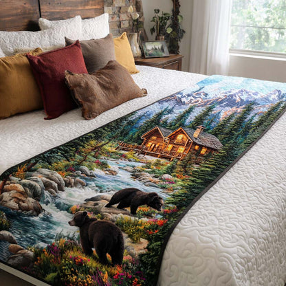 Cabin Rustic Charm Quilted Bed Runner NCU0NT8696