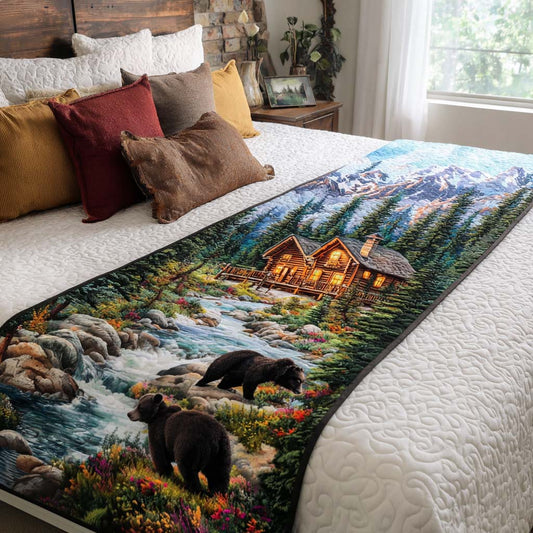 Cabin Rustic Charm Quilted Bed Runner NCU0NT8696