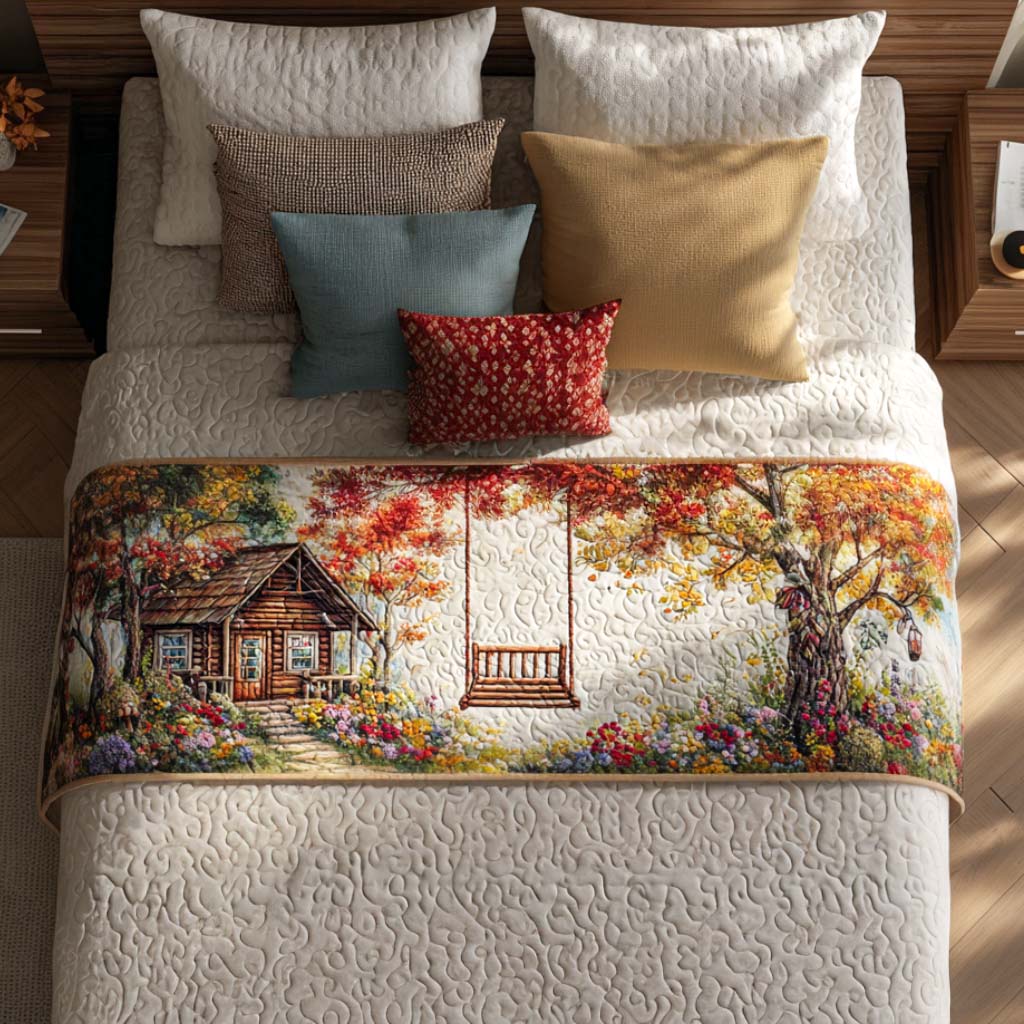 Cabin Serenity Lane Quilted Bed Runner NCU0NT8697