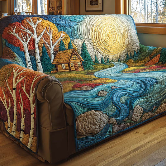 Cabin Stream Quilted Sofa Cover NCU0XD1093