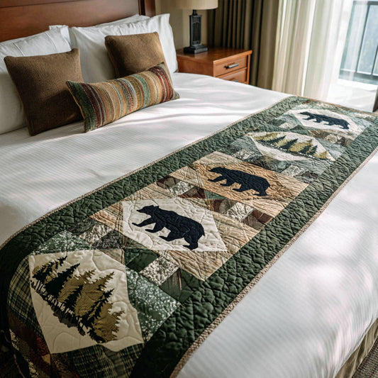 Cabin Tracks Quilted Bed Runner NCU0PT8465