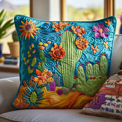 Cactus Garden Vista Quilted Pillow Case NCU0DV286