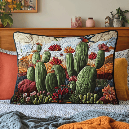 Cactus Haven Quilted Bedding Pillow Case NCU0DV3909