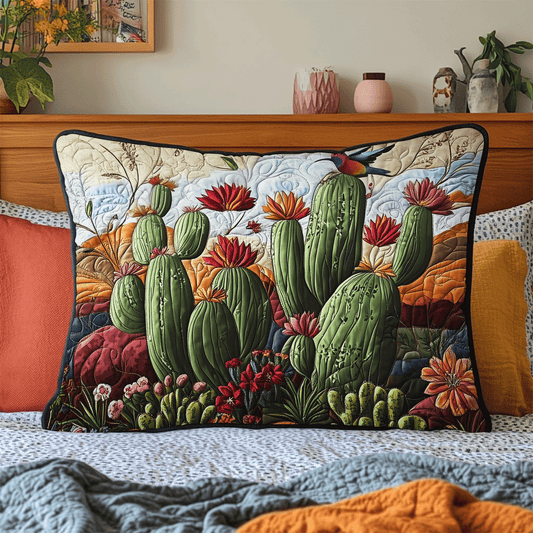 Cactus Haven Quilted Bedding Pillow Case NCU0DV3909