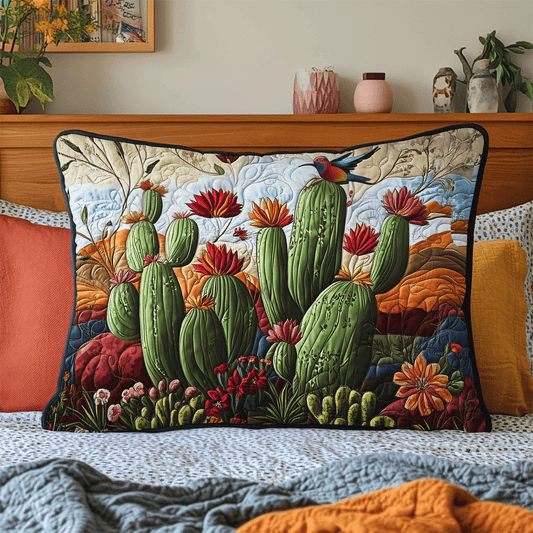 Cactus Haven Quilted Bedding Pillow Case NCU0DV4457