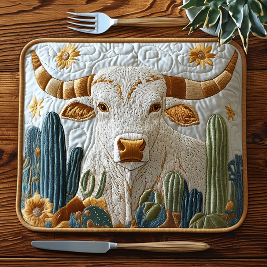 Cactus Longhorn Quilted Place Mat NCU0DV5477
