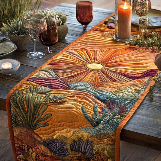 Cactus Bloom Quilted Table Runner NCU0VH3078
