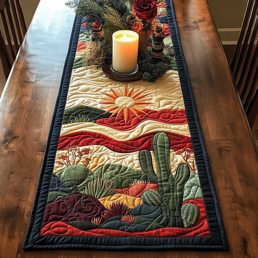 Cactus Bloom Quilted Table Runner NCU0VH3410