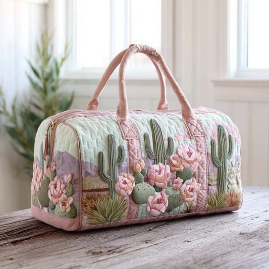 Cactus Blossom Quilted Duffle Bag NCU0XD408