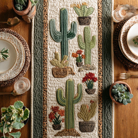 Cactus Blossom Quilted Table Runner NCU0PT8830
