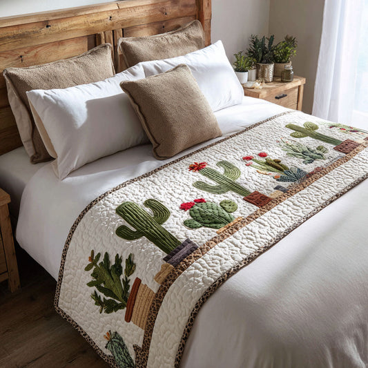 Cactus Quilted Bed Runner NCU0VT224