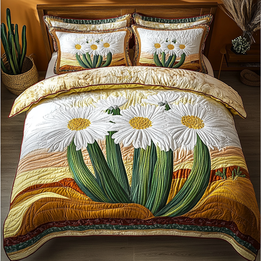 Cactus Dawn 3-Piece Quilted Bedding Set NCU0DK6619