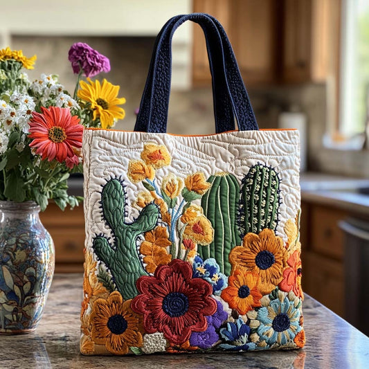 Cactus Desert Dream Quilted Tote Bag NCU0NT8810