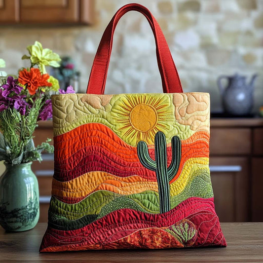 Cactus Garden Bliss Quilted Tote Bag NCU0NT8811