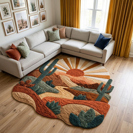 Cactus Garden Custom Shape Area Rug NCU0DK12303