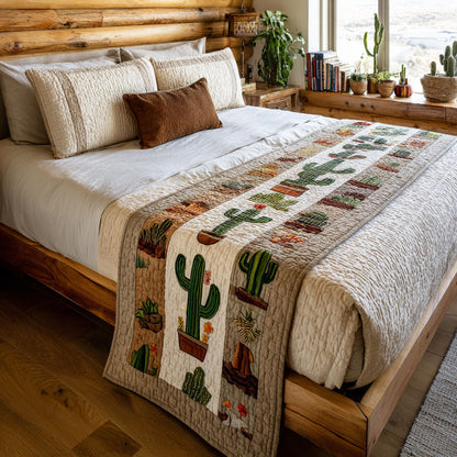 Cactus Garden Quilted Bed Runner NCU0PT8599