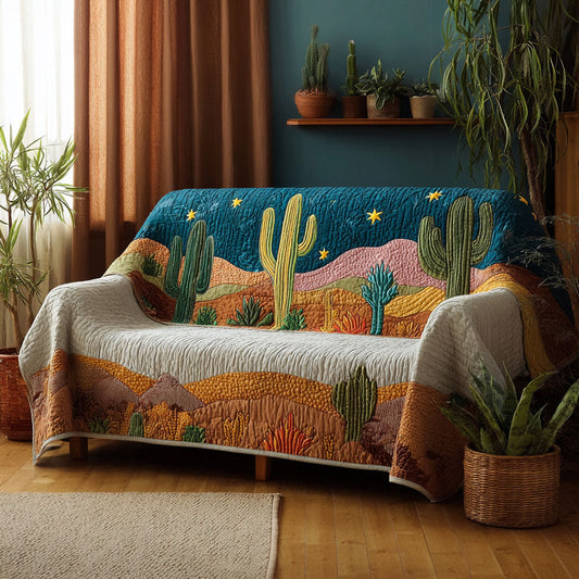 Cactus Garden Quilted Sofa Cover NCU0DK11500