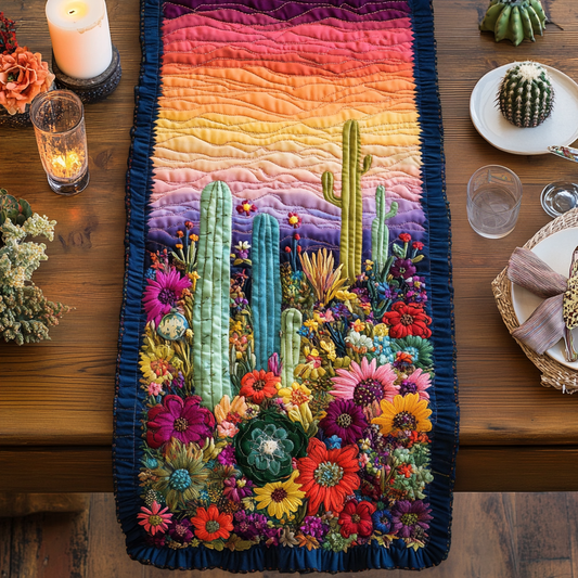 Cactus Glow Quilted Table Runner NCU0VH2302