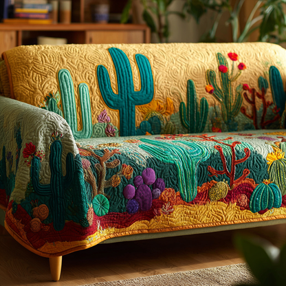 Cactus Horizon Quilted Sofa Cover NCU0DK10839