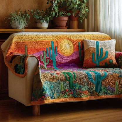 Cactus Horizon Quilted Sofa Cover NCU0DK11501