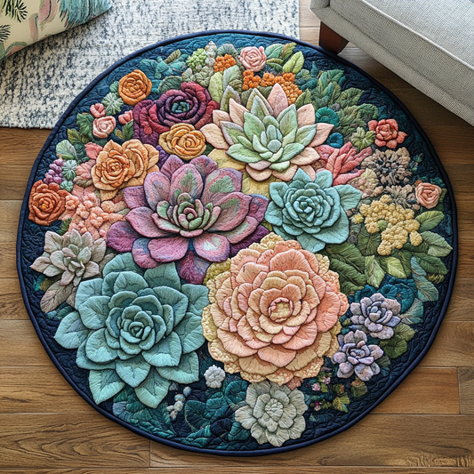 Cactus Love Quilted Round Mat NCU0DK5849
