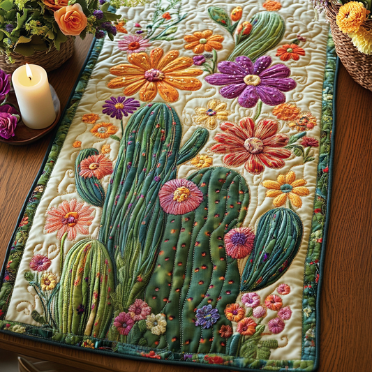Cactus Love Quilted Table Runner NCU0VH3773